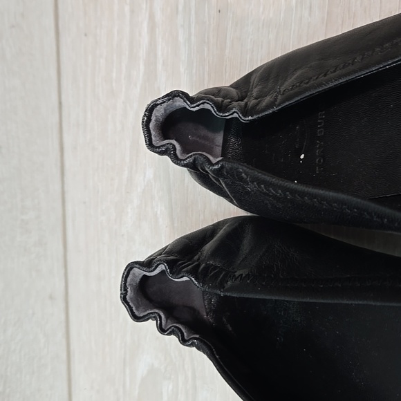 Tory Burch Womens Minnie Travel Logo Leather Loafer Slip on ballet shoes sz 7M - Picture 9 of 15